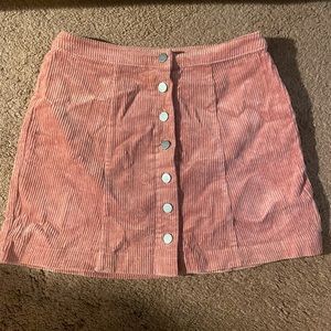 Blush corduroy skirt